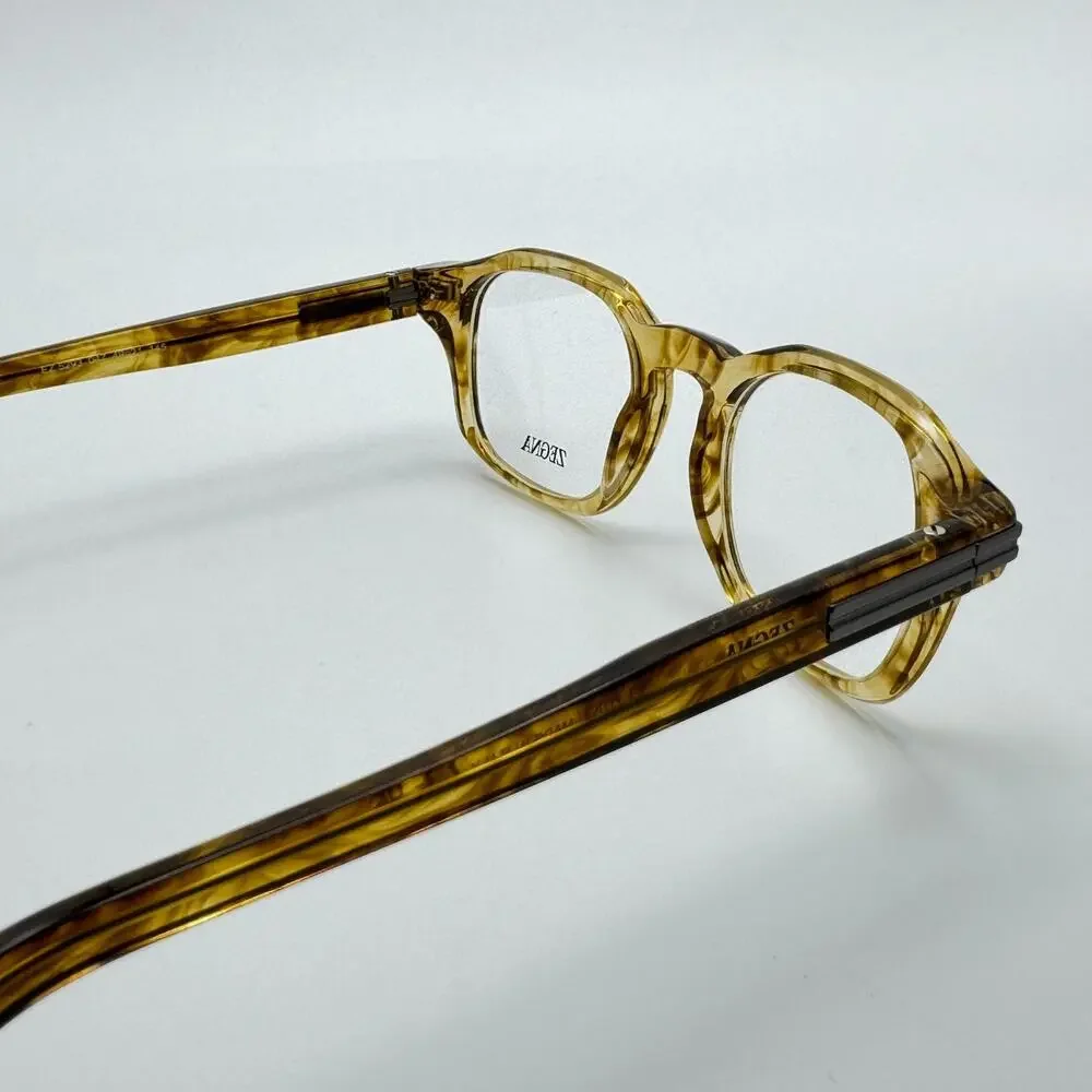 Ermenegildo Zegna Eyeglasses Frames EZ5293 047 Light Brown 49-21-145 Authentic
